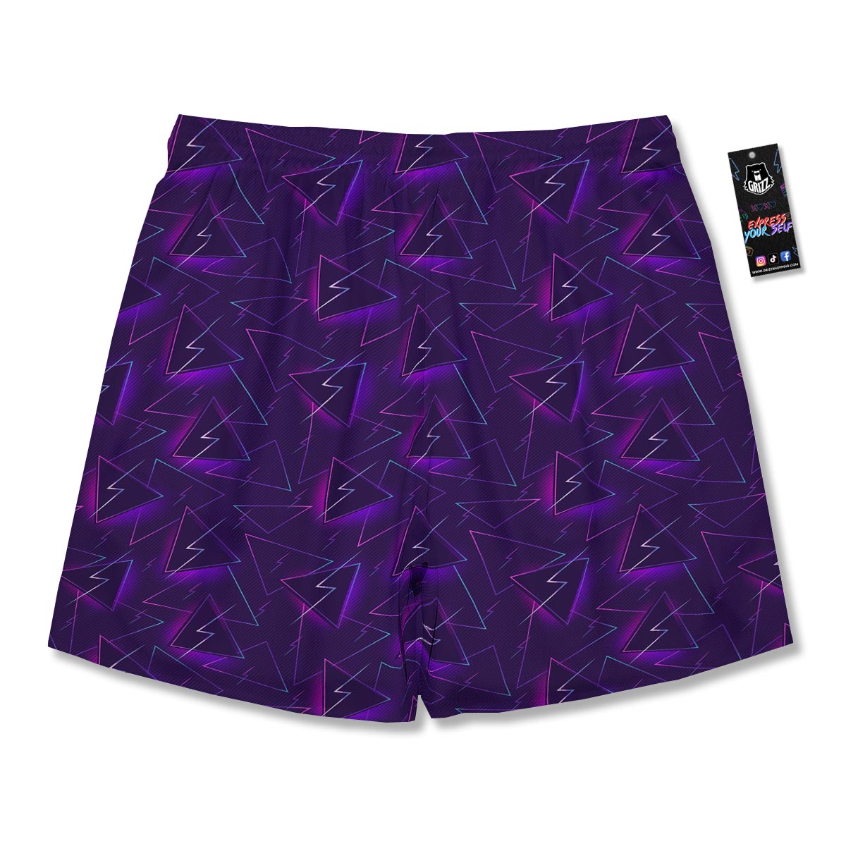 Funky Retro Print Pattern Men's Running Shorts-grizzshop