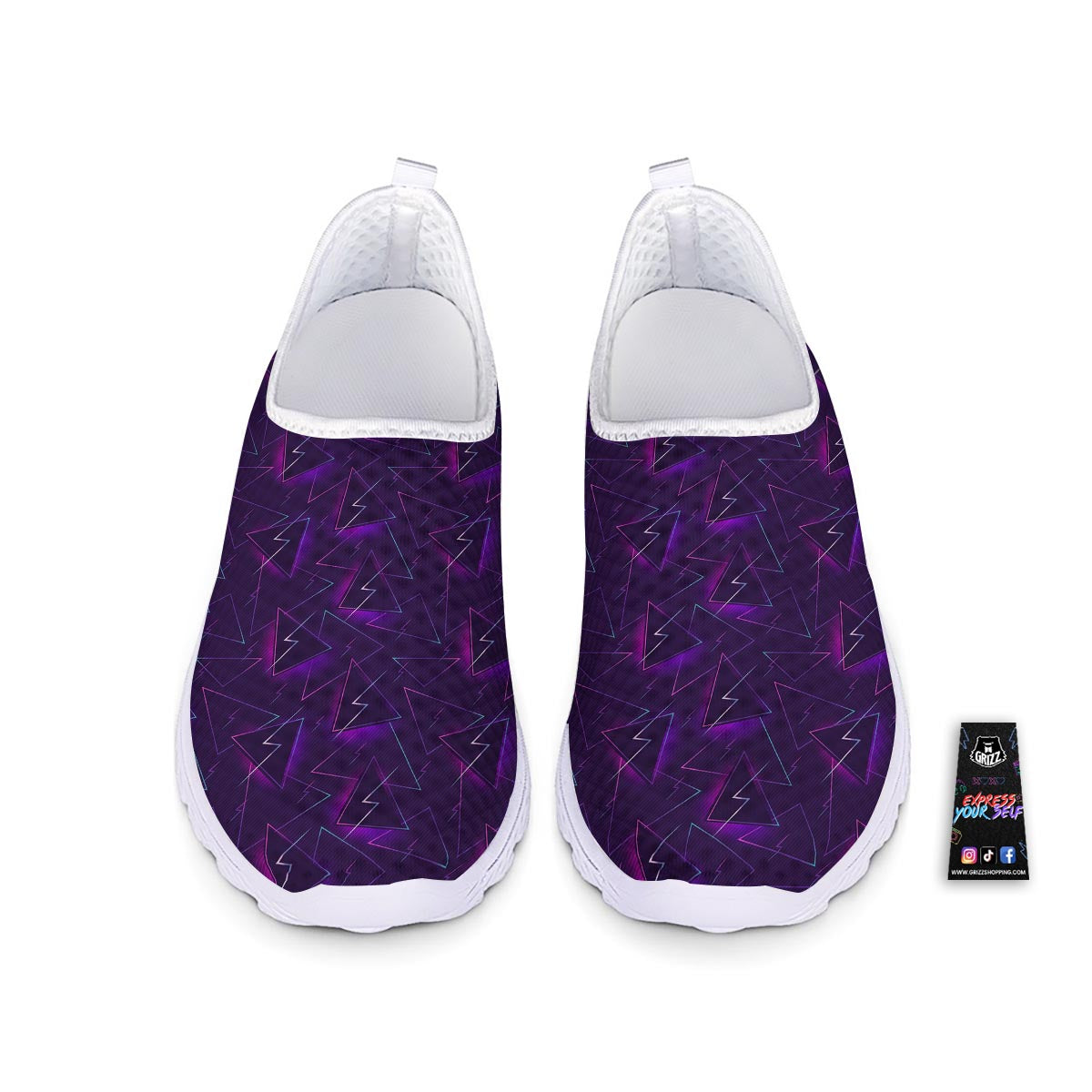 Funky Retro Print Pattern Nurse Shoes-grizzshop