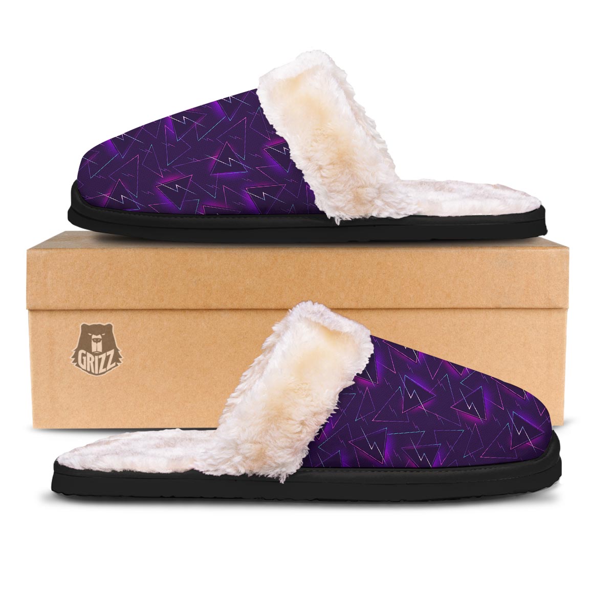 Funky Retro Print Pattern Slippers-grizzshop