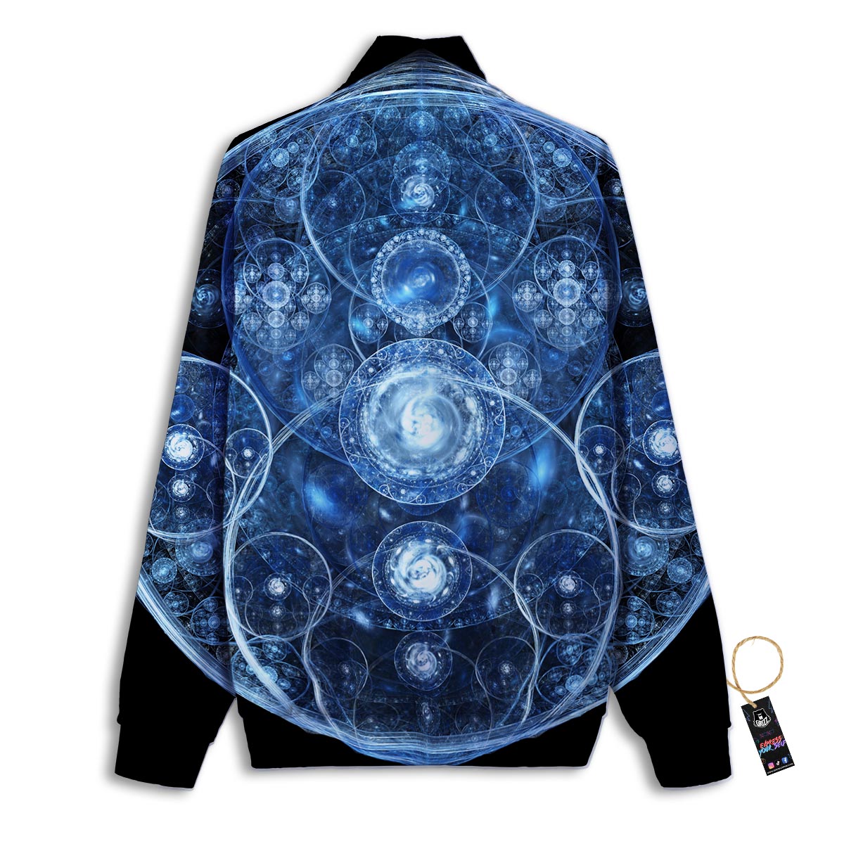 Funky Retro Print Pattern Track Jacket-grizzshop