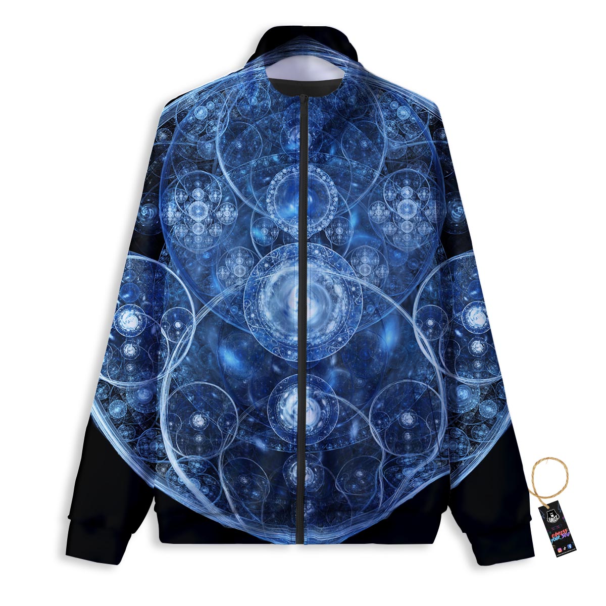 Funky Retro Print Pattern Track Jacket-grizzshop