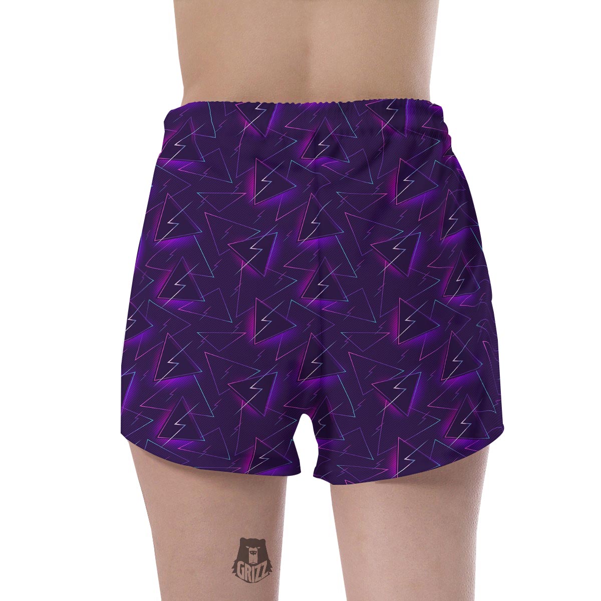 Funky Retro Print Pattern Women's Shorts-grizzshop