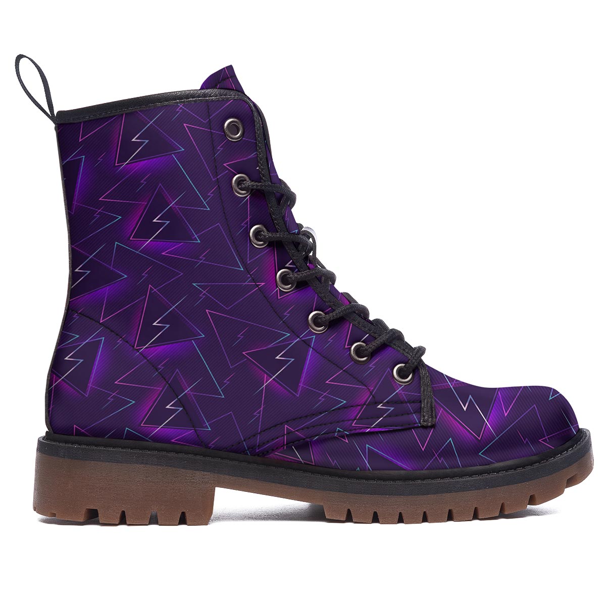 Funky Retro Print Pattern Work Boots-grizzshop