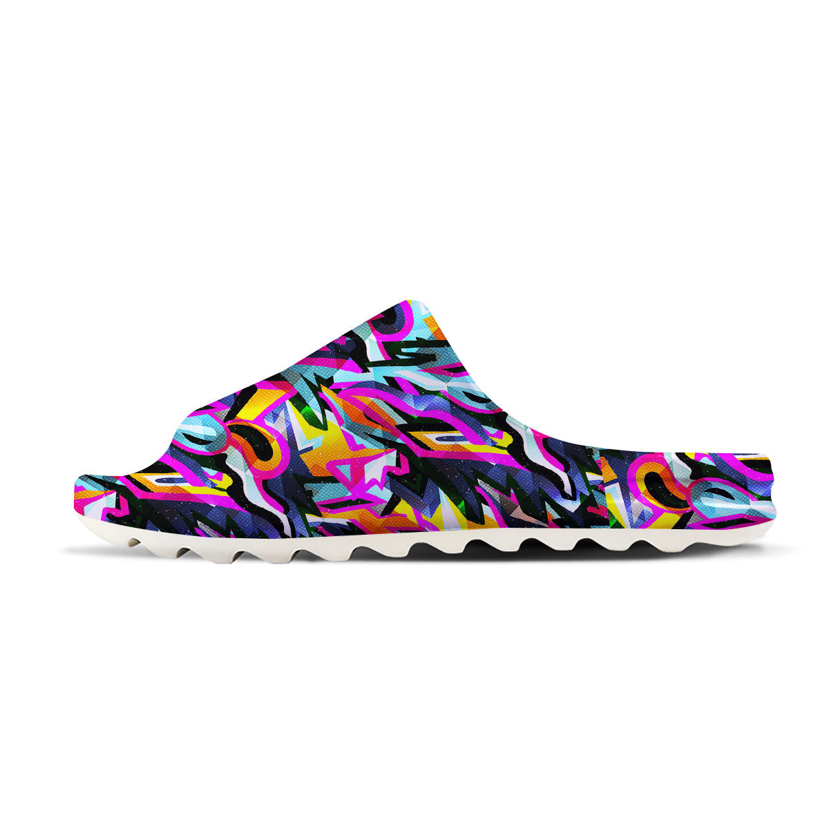 Funky Psychedelic Print Pattern Sandals