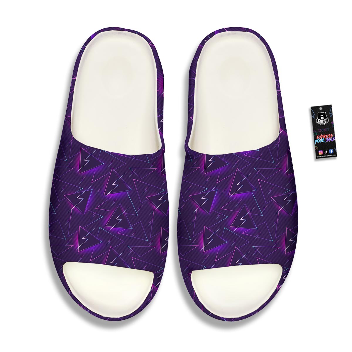 Funky Retro Print Pattern Sandals