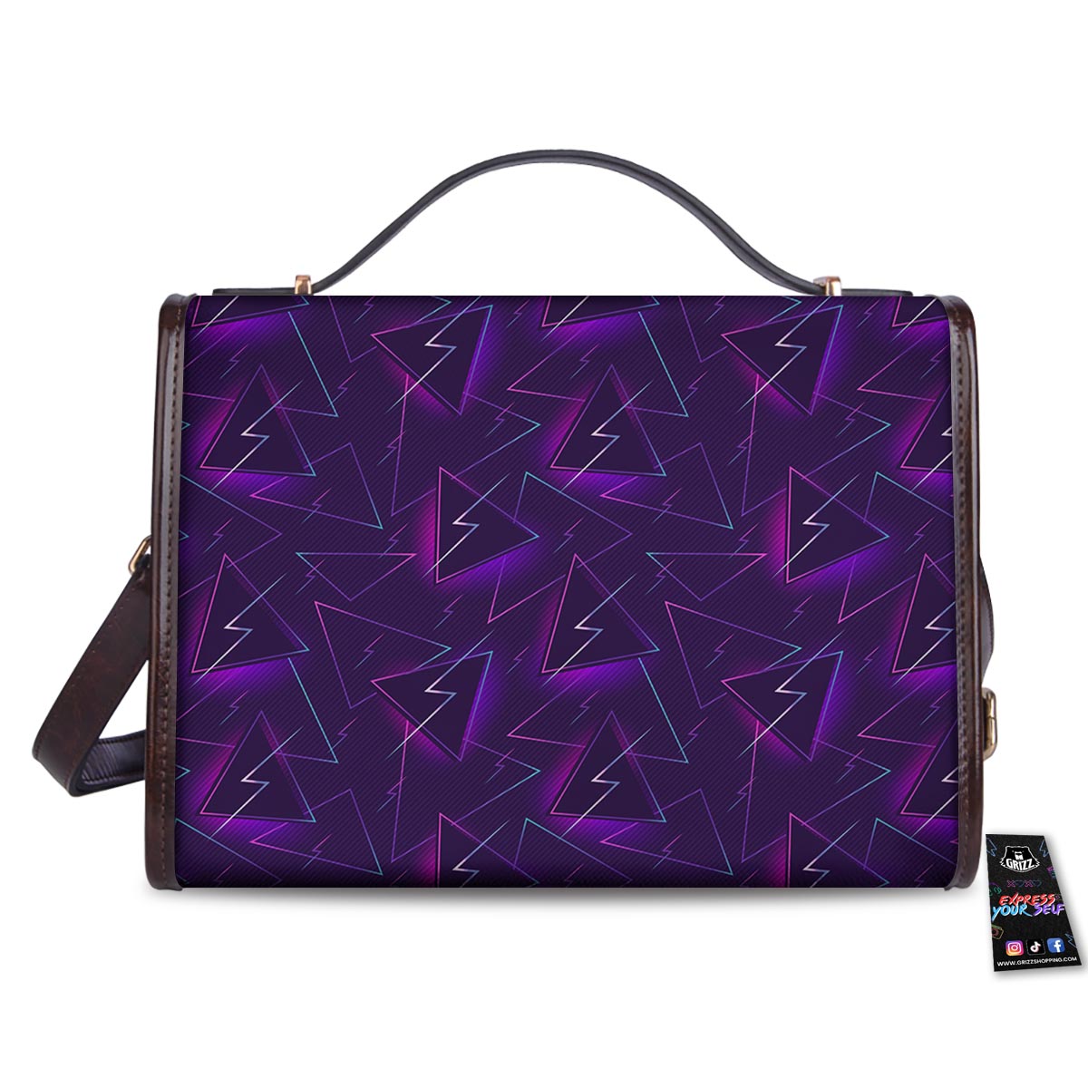 Funky Retro Print Pattern Women's Satchel Bag