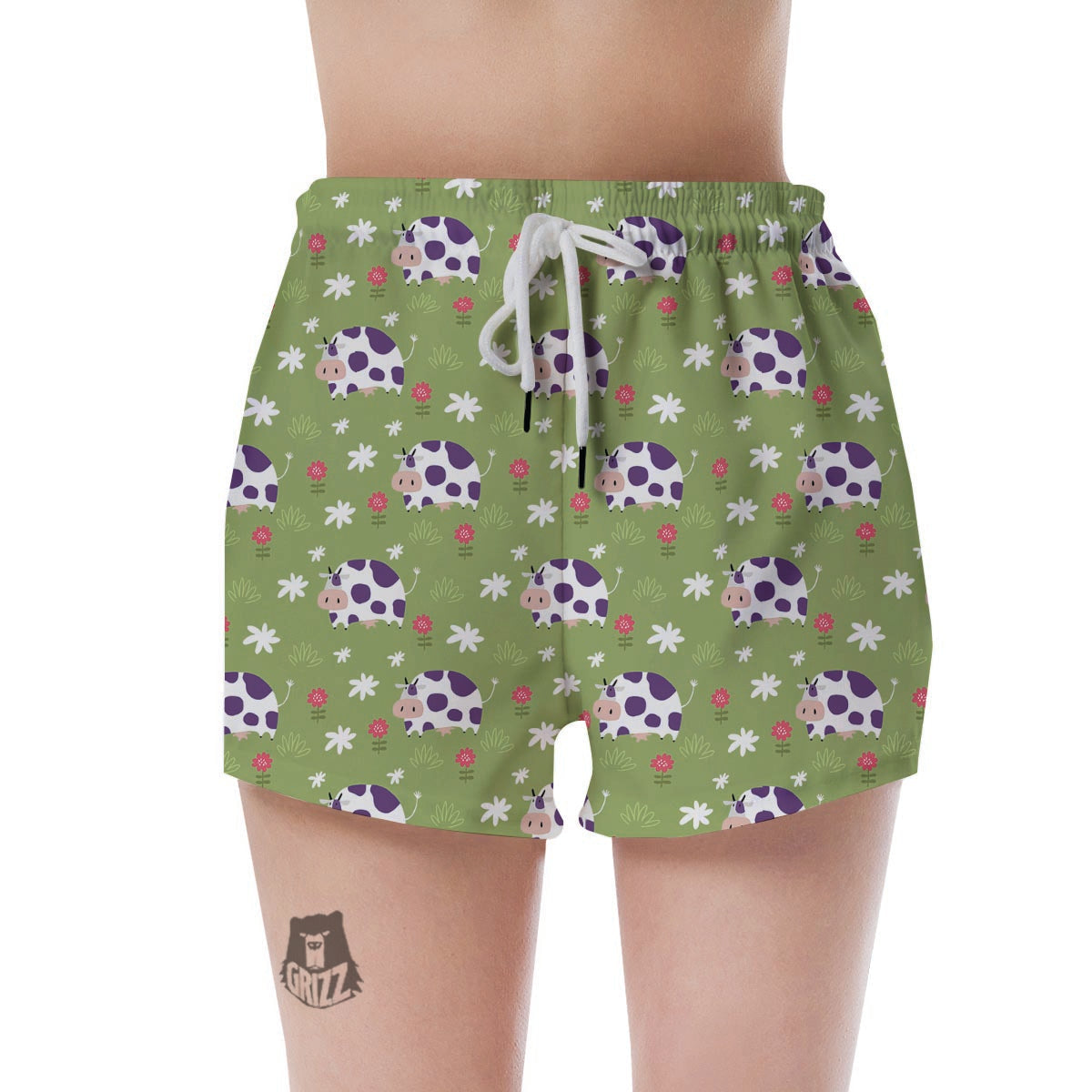 Funny Cow For Kids Women's Shorts-grizzshop