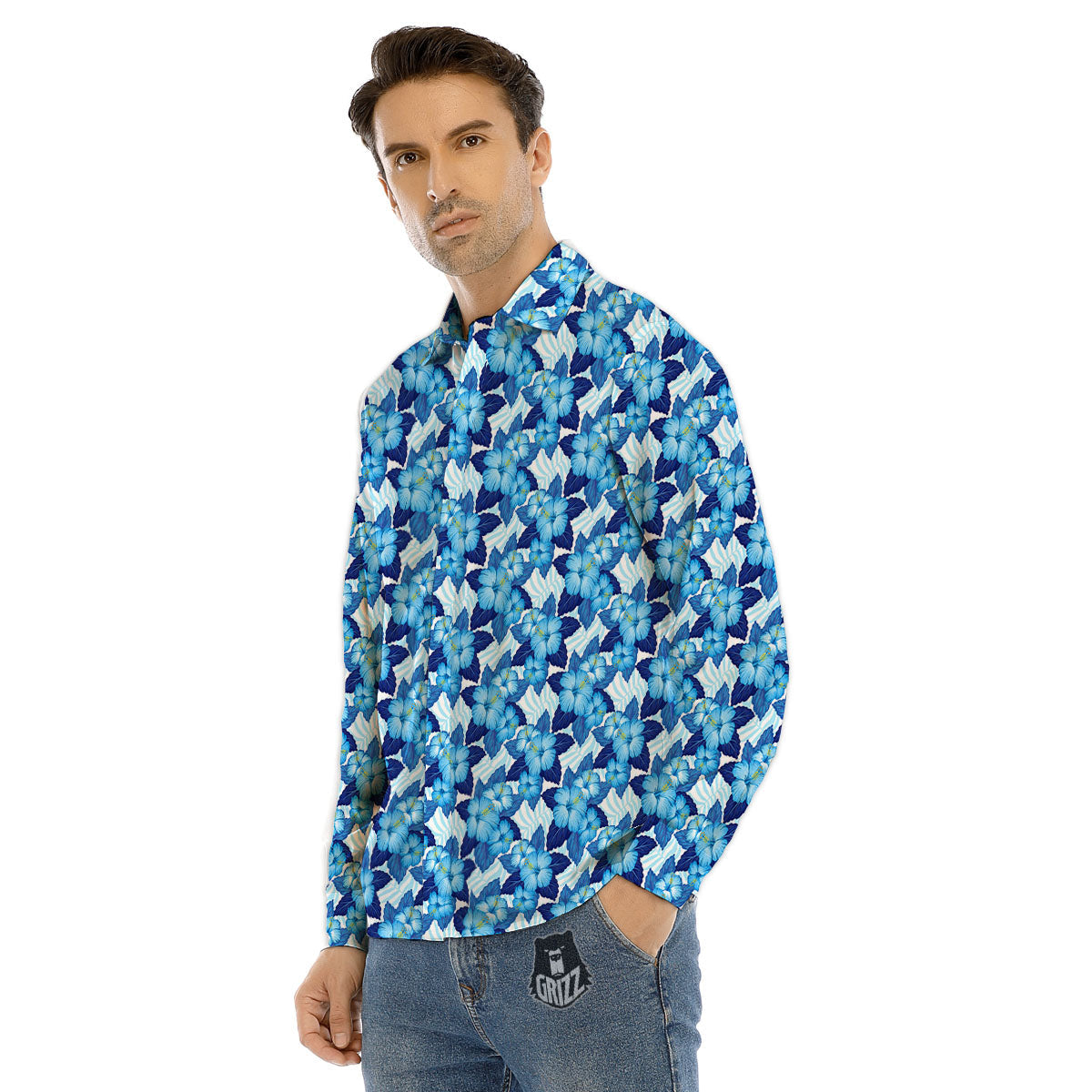 Funny Donkey White And Black Print Men's Dress Shirts-grizzshop