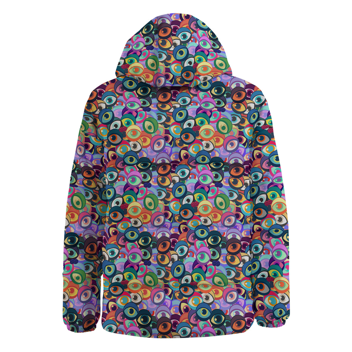 Funny Eyes Colorful Print Pattern Down Jacket-grizzshop