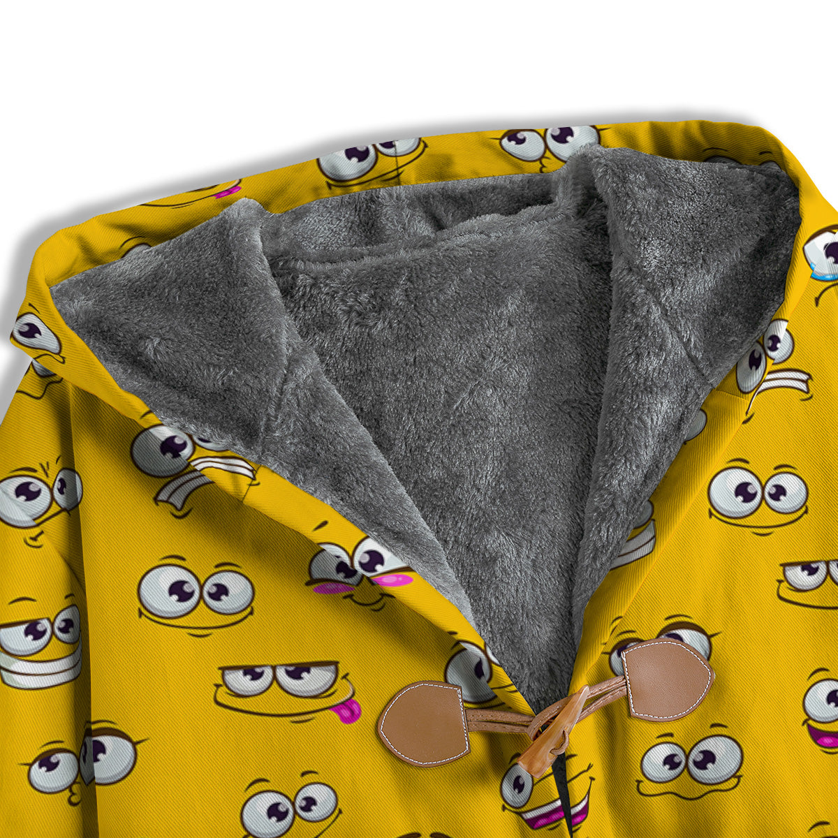 Funny Face Emoji Cartoon Print Pattern Men's Windbreaker Jacket-grizzshop