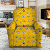 Funny Face Emoji Cartoon Print Pattern Recliner Slipcover-grizzshop