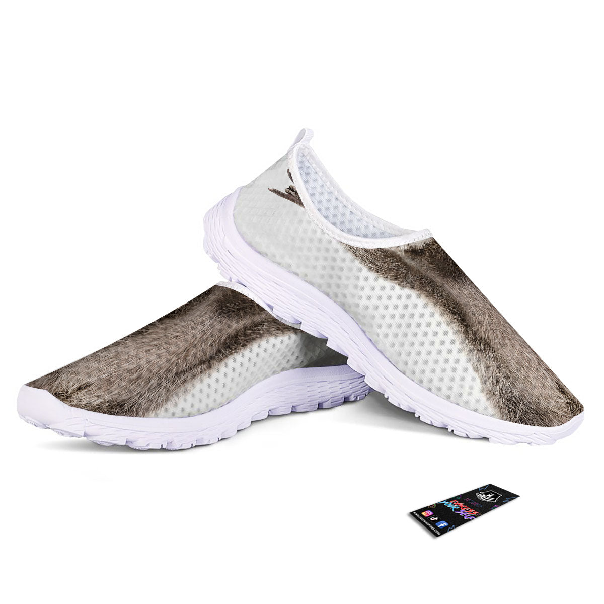 Funny Raccoon Print Nurse Shoes-grizzshop