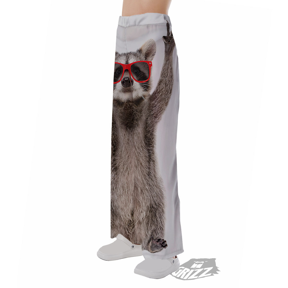 Funny Raccoon Print Pajama Pants-grizzshop