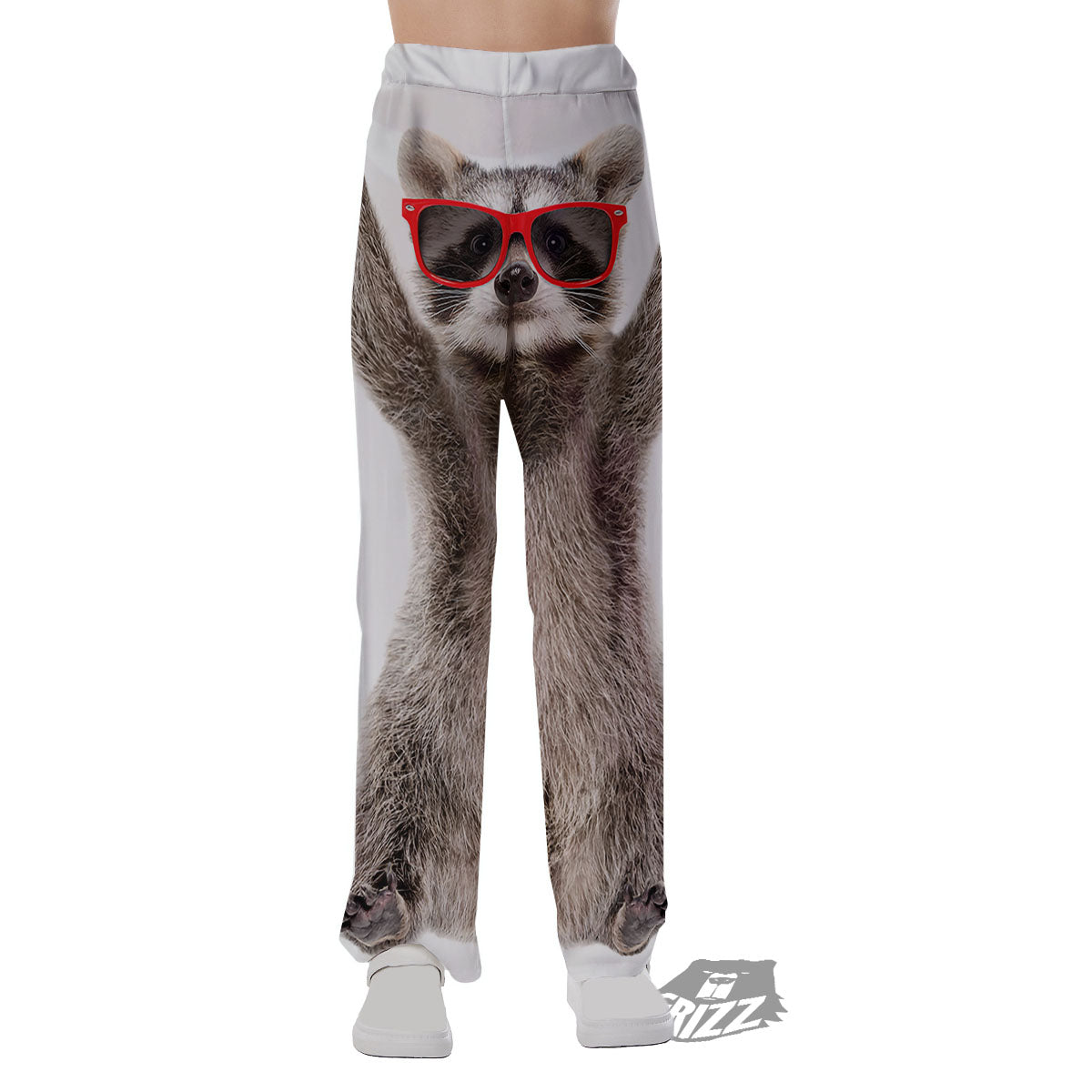 Funny Raccoon Print Pajama Pants-grizzshop
