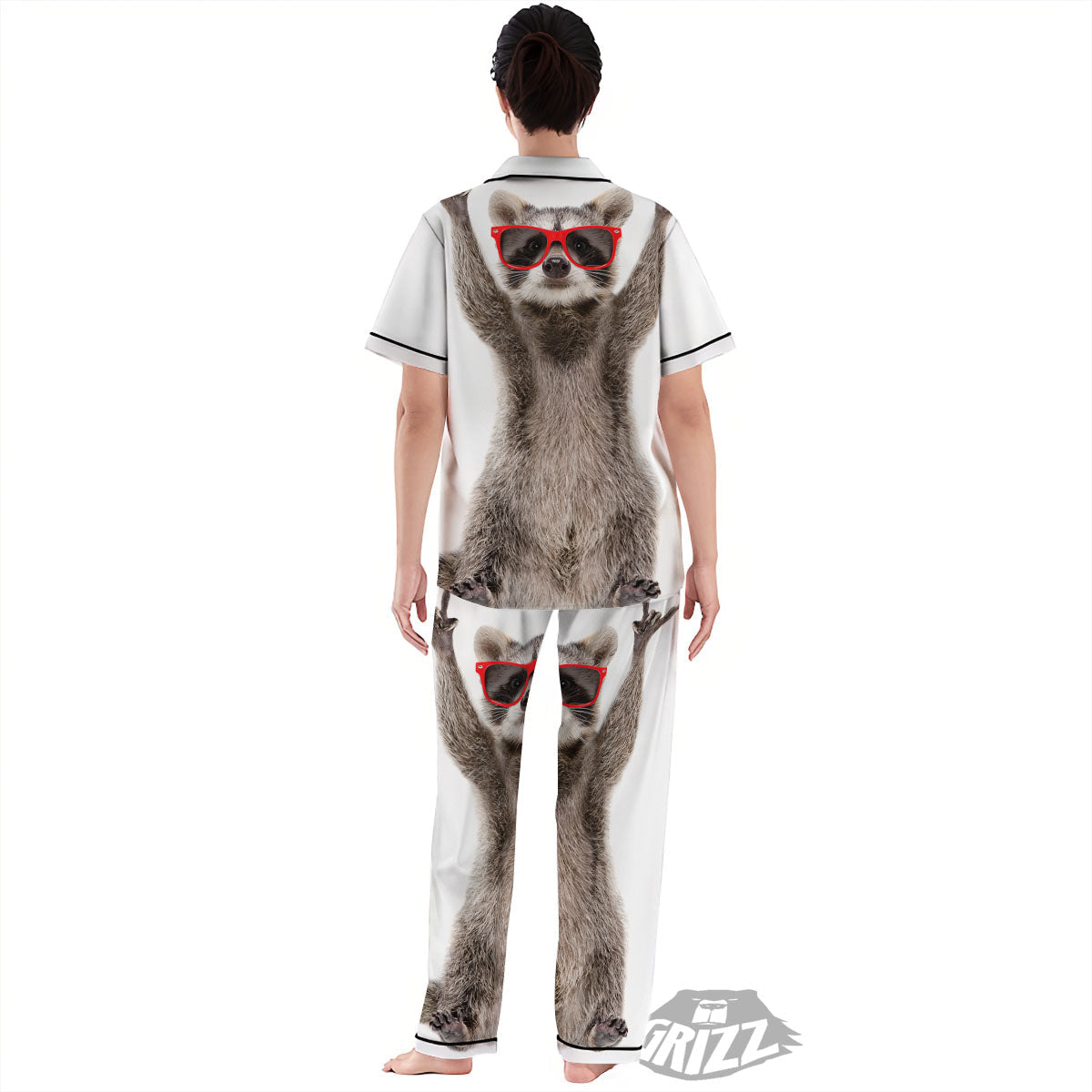 Funny Raccoon Print Women's Pajamas Set-grizzshop