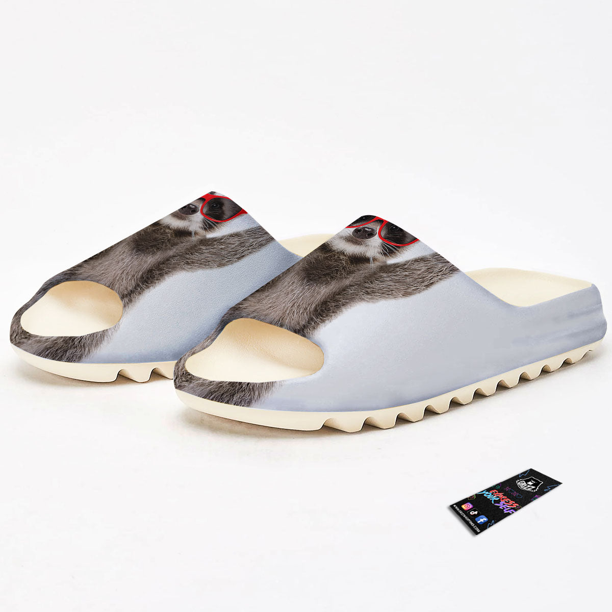 Funny Raccoon Print Sandals-grizzshop