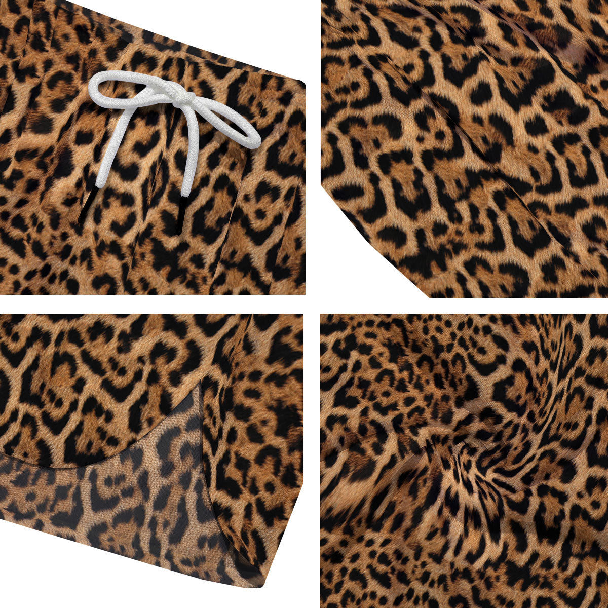 Fur Jaguar Print Pattern Men's Running Shorts-grizzshop