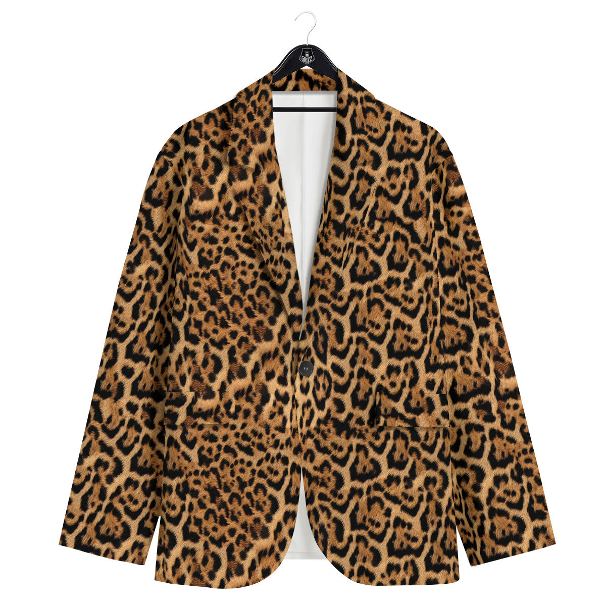 Fur Jaguar Print Pattern Men's Sport Coat-grizzshop