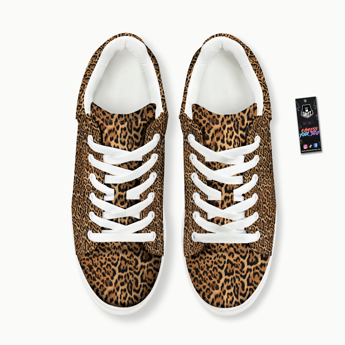 Fur Jaguar Print Pattern Platform Shoes-grizzshop