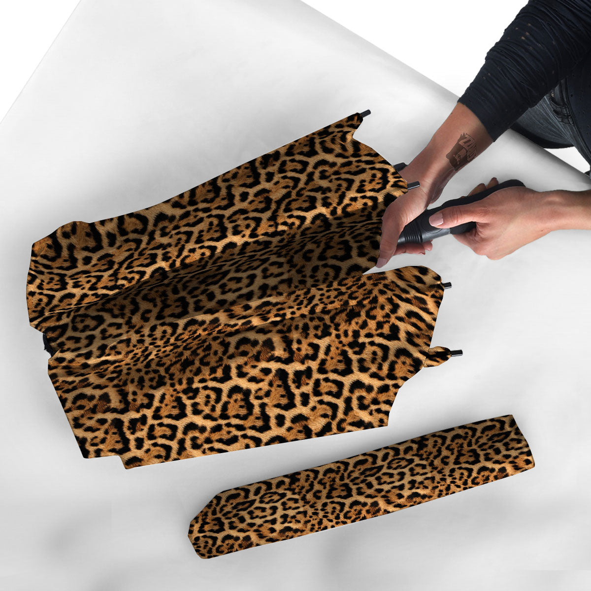 Fur Jaguar Print Pattern Umbrella-grizzshop