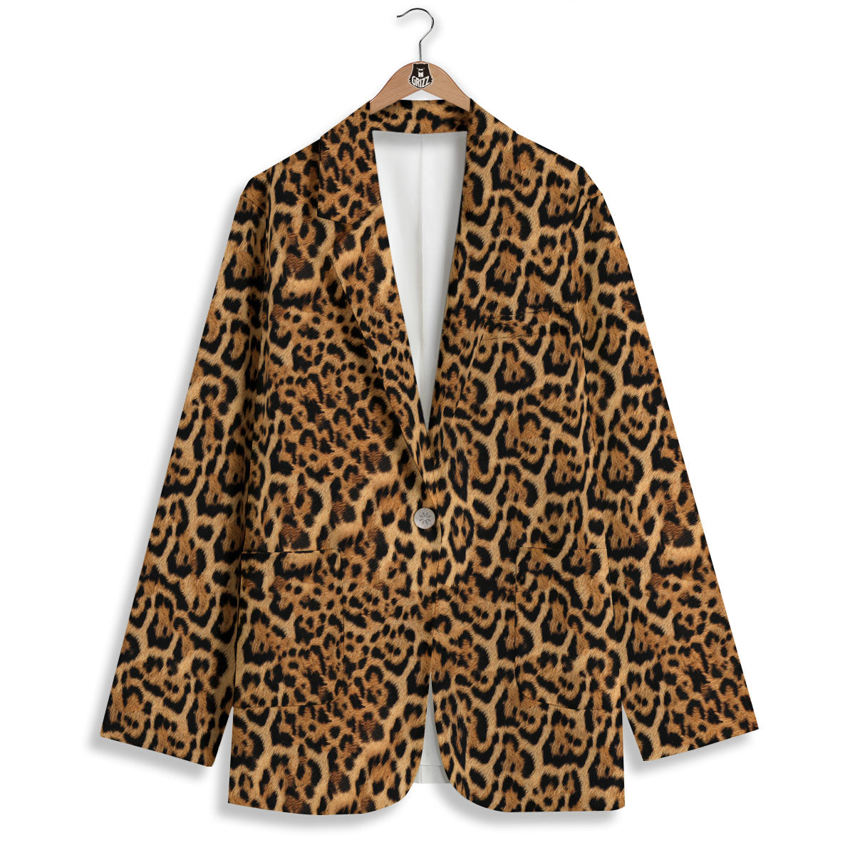 Fur Jaguar Print Pattern Women's Blazer-grizzshop
