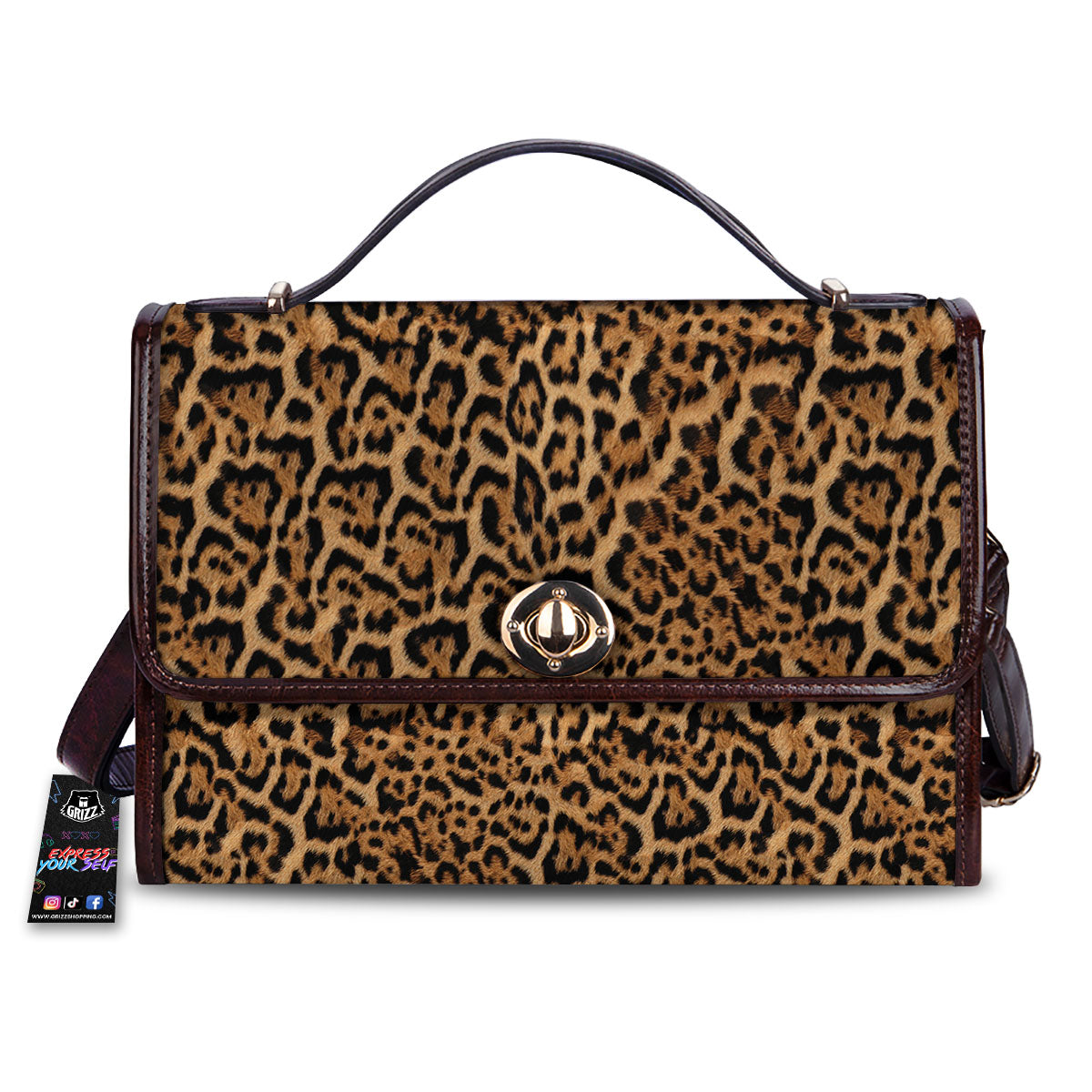 Fur Jaguar Print Pattern Women's Satchel Bag