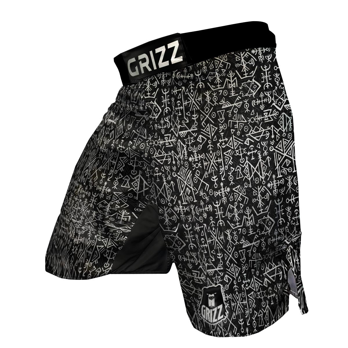 Futhark Norse Runes Scandinavian Viking Pattern Print MMA Shorts-grizzshop
