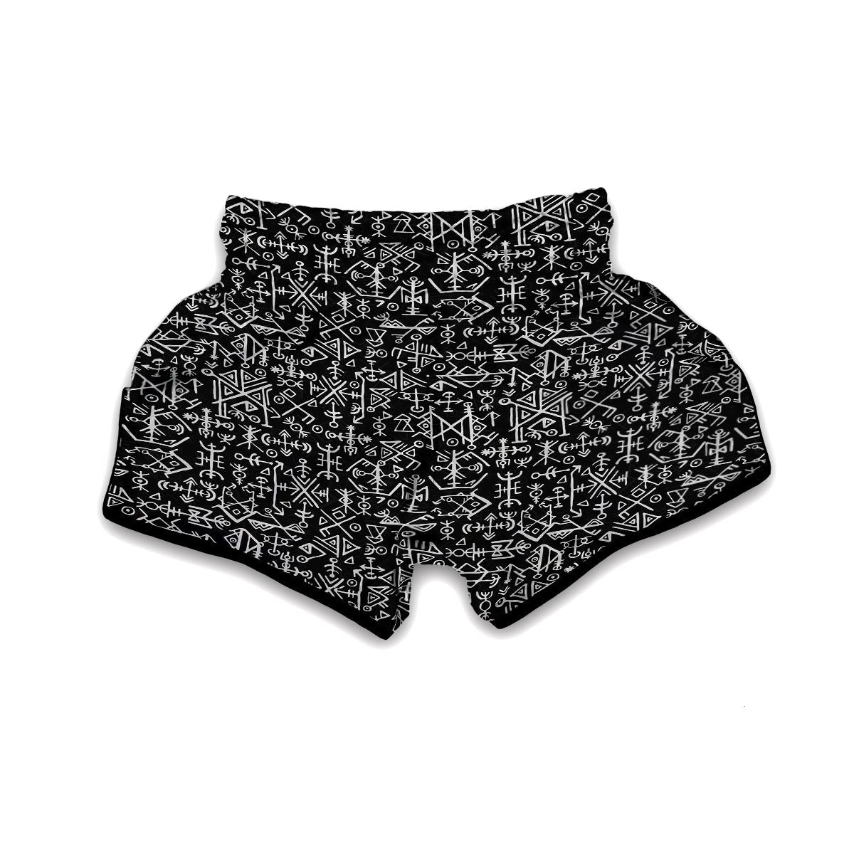 Futhark Norse Runes Scandinavian Viking Pattern Print Muay Thai Boxing Shorts-grizzshop