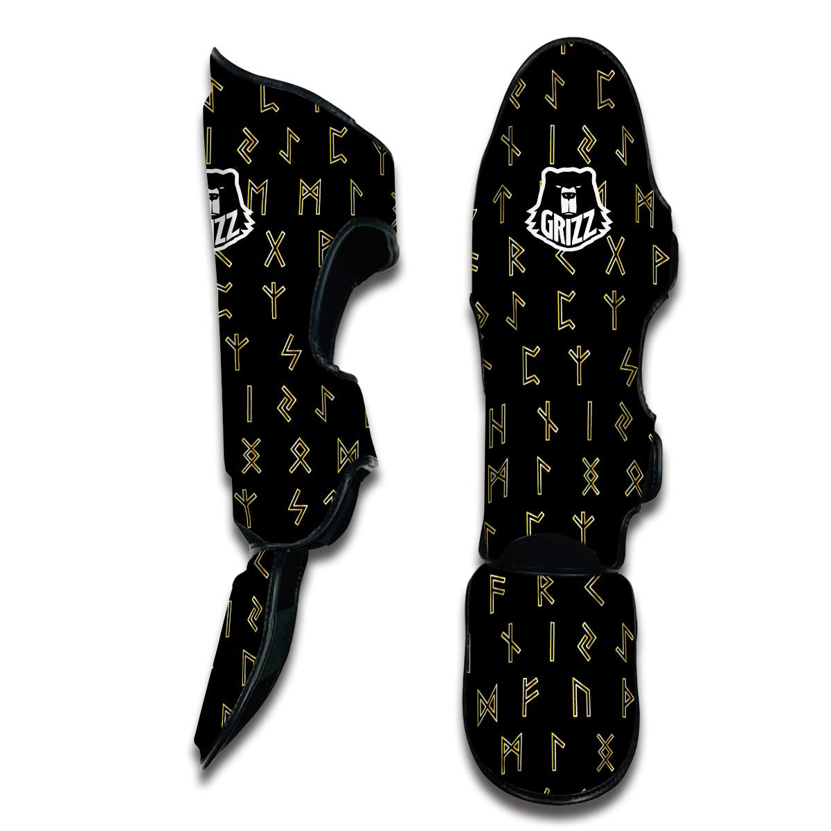 Futhark Runes Muay Thai Shin Guards-grizzshop