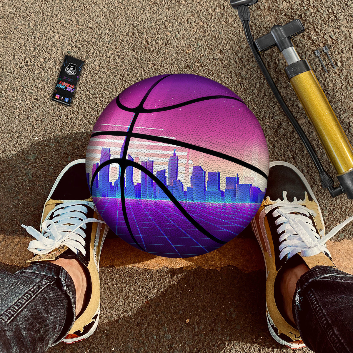 Futuristic City Print Basketball