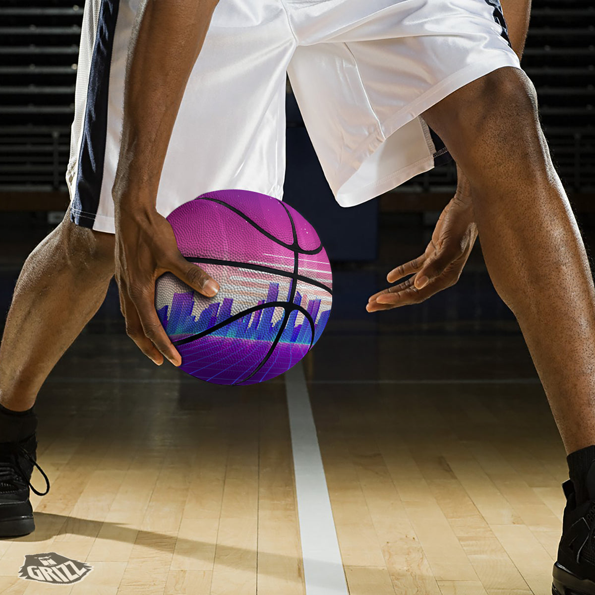 Futuristic City Print Basketball