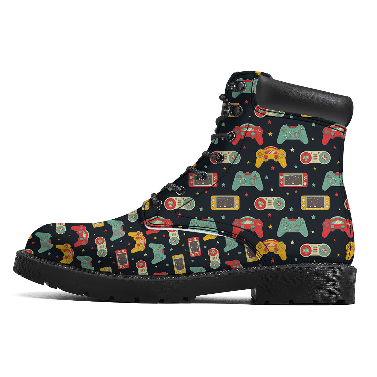 Gadgets Video Game Print Pattern Boots-grizzshop