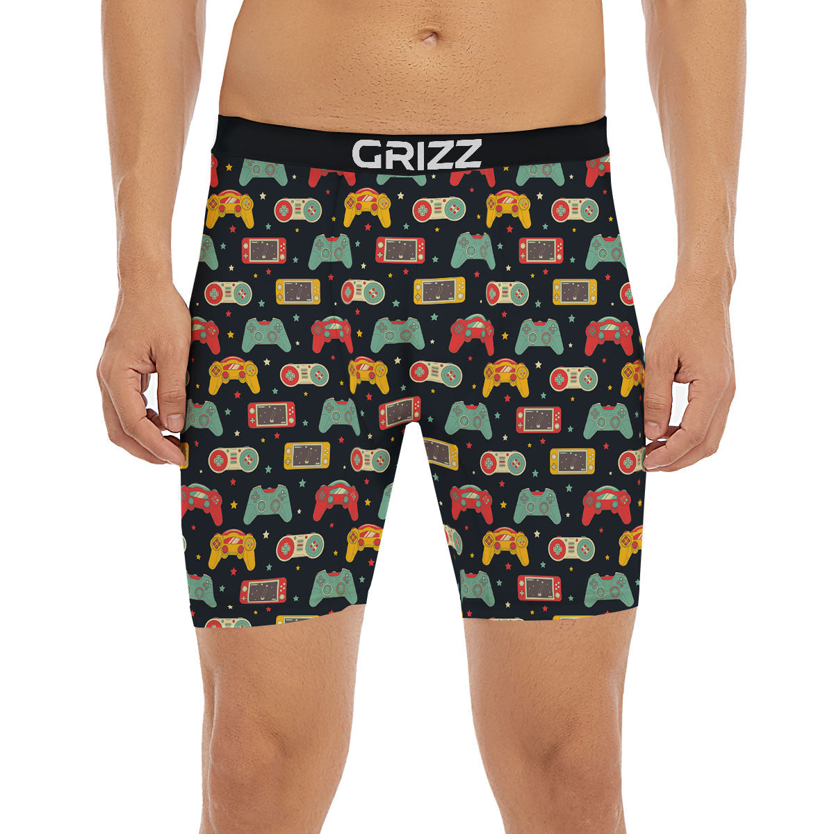 Gadgets Video Game Print Pattern Boxer Briefs-grizzshop