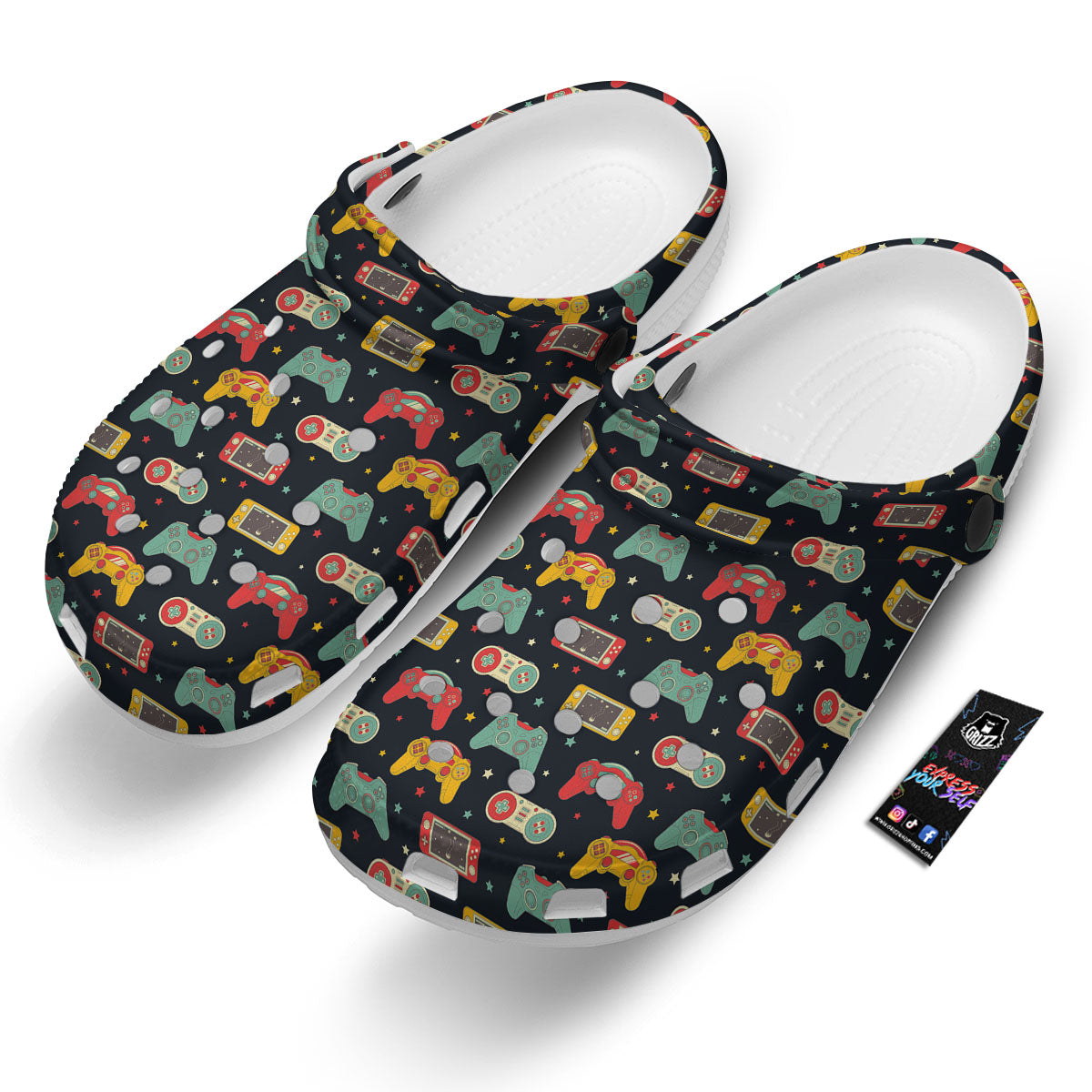 Gadgets Video Game Print Pattern Clog-grizzshop