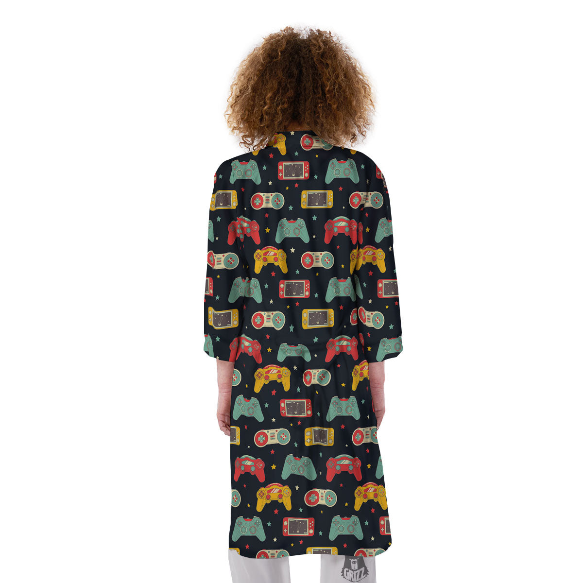 Gadgets Video Game Print Pattern Kimono-grizzshop