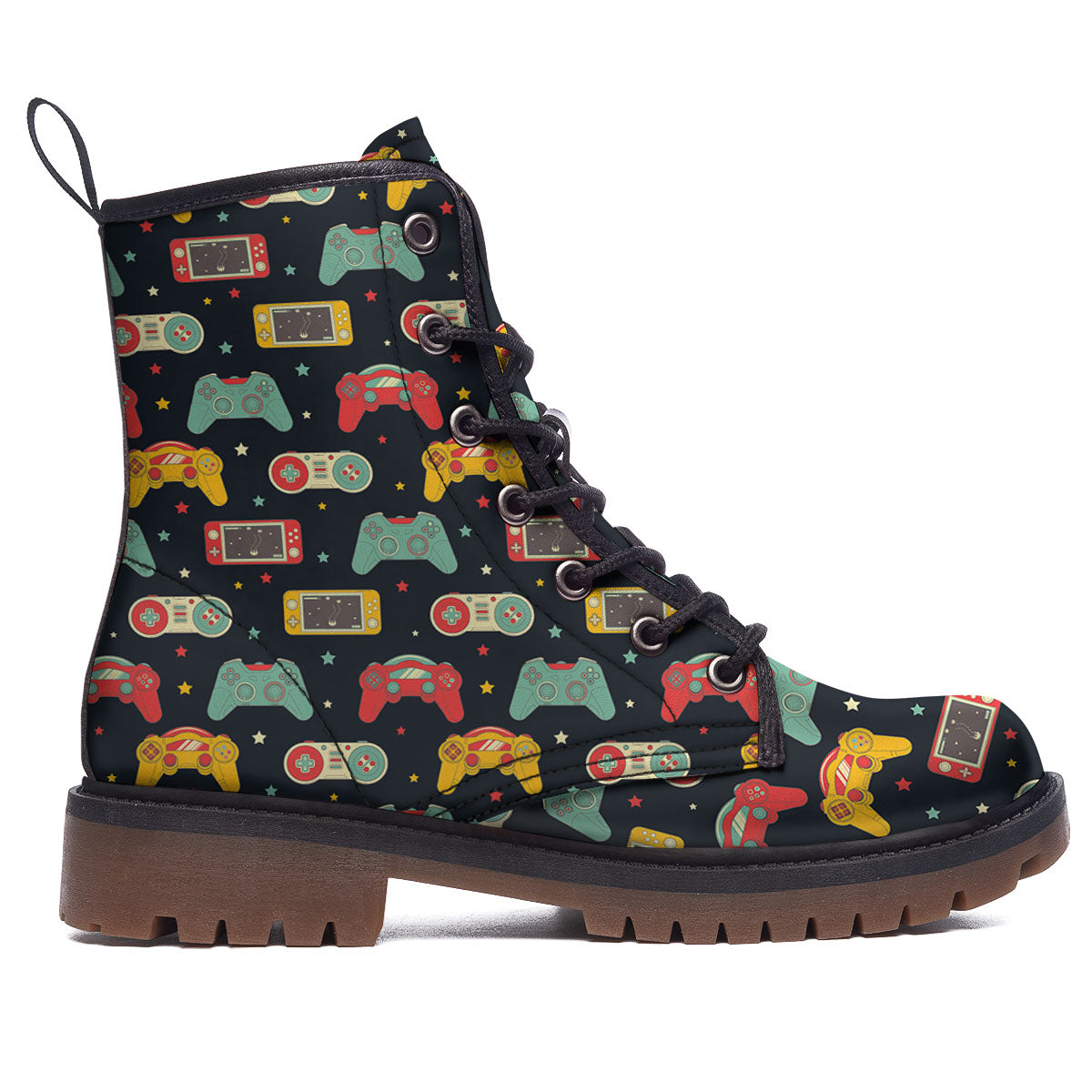 Gadgets Video Game Print Pattern Work Boots-grizzshop
