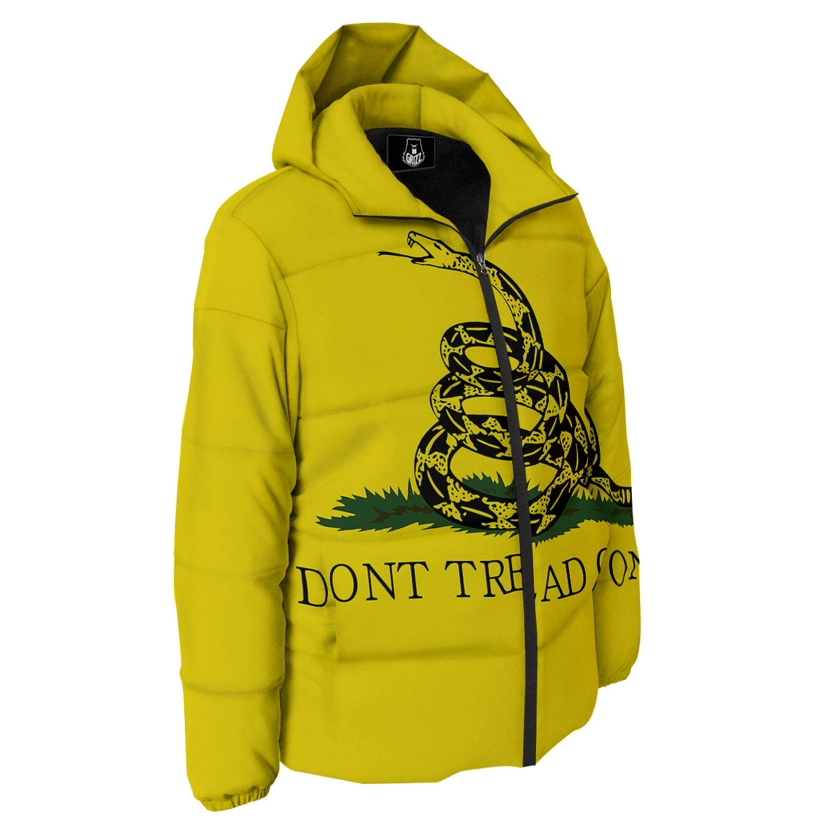 Gadsden Flag Don't Tread On Me Print Down Jacket-grizzshop