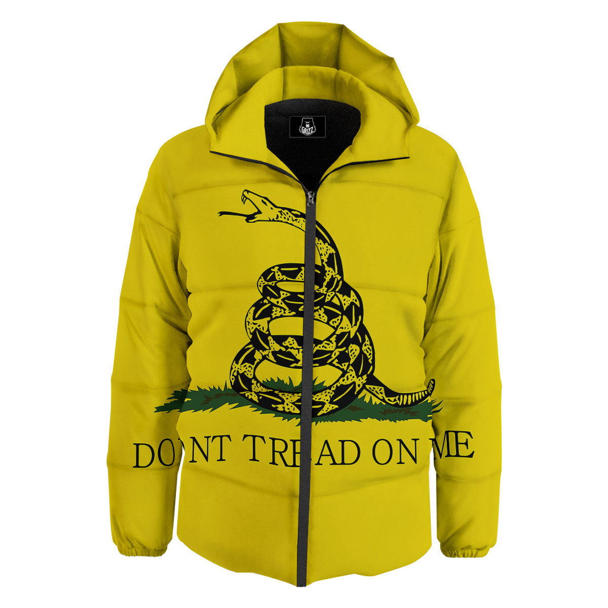 Gadsden Flag Don't Tread On Me Print Down Jacket-grizzshop