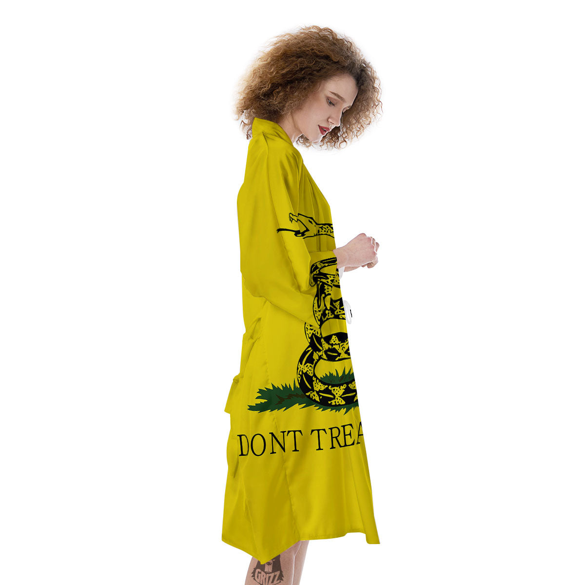 Gadsden Flag Don't Tread On Me Print Kimono-grizzshop