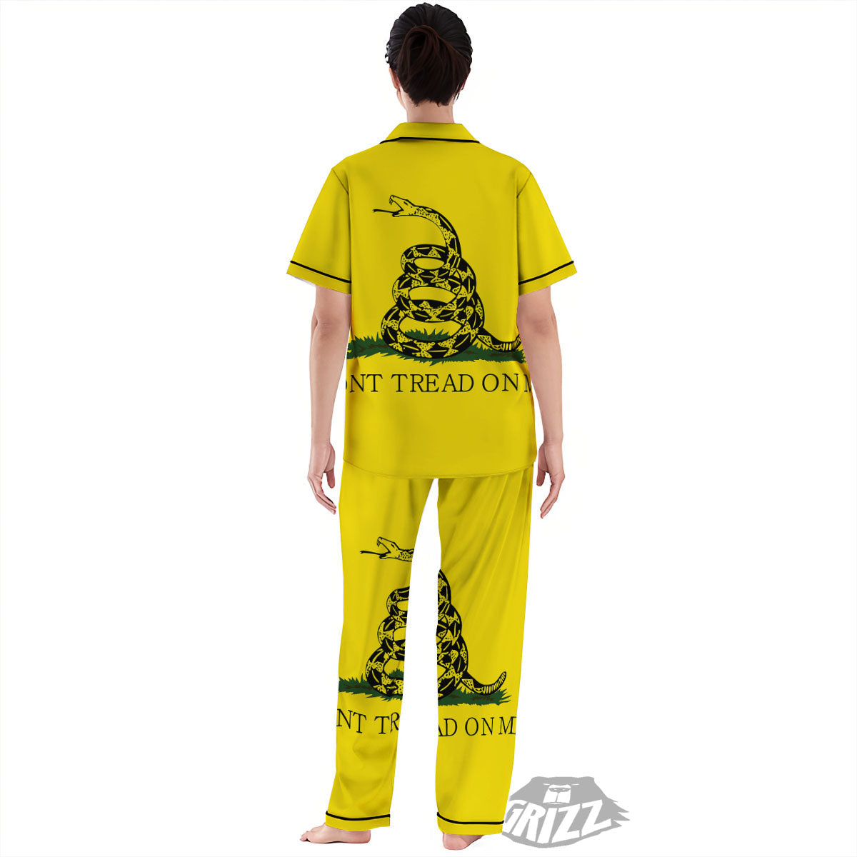 Gadsden Flag Don't Tread On Me Print Women's Pajamas Set-grizzshop