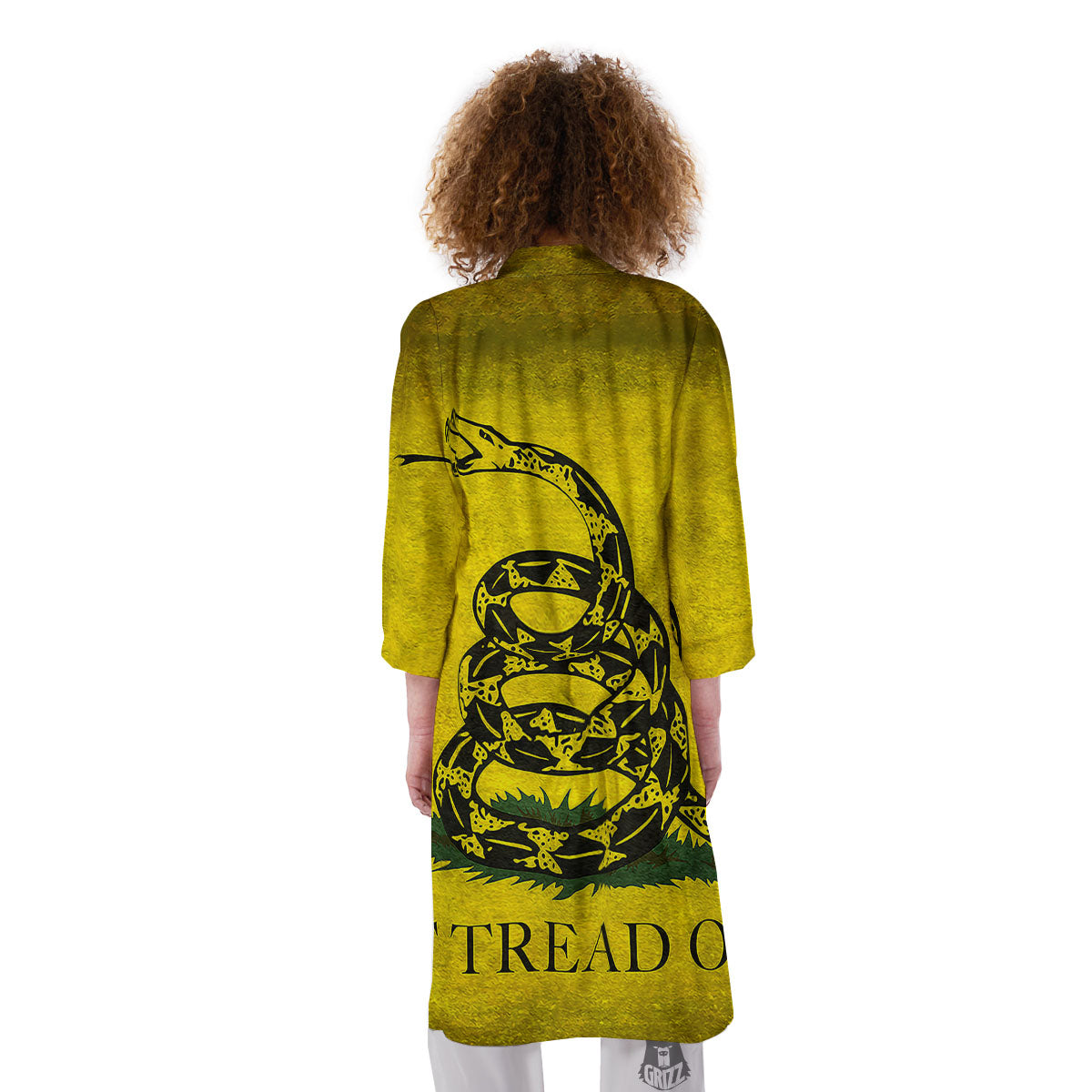 Gadsden Flag Grunge Print Kimono-grizzshop