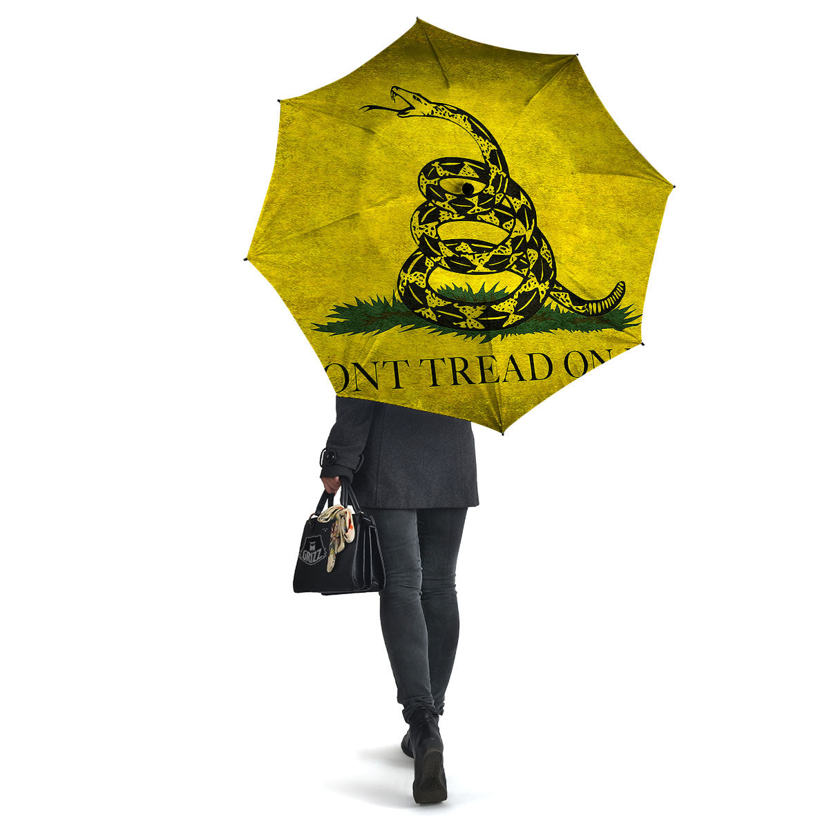 Gadsden Flag Grunge Print Umbrella-grizzshop