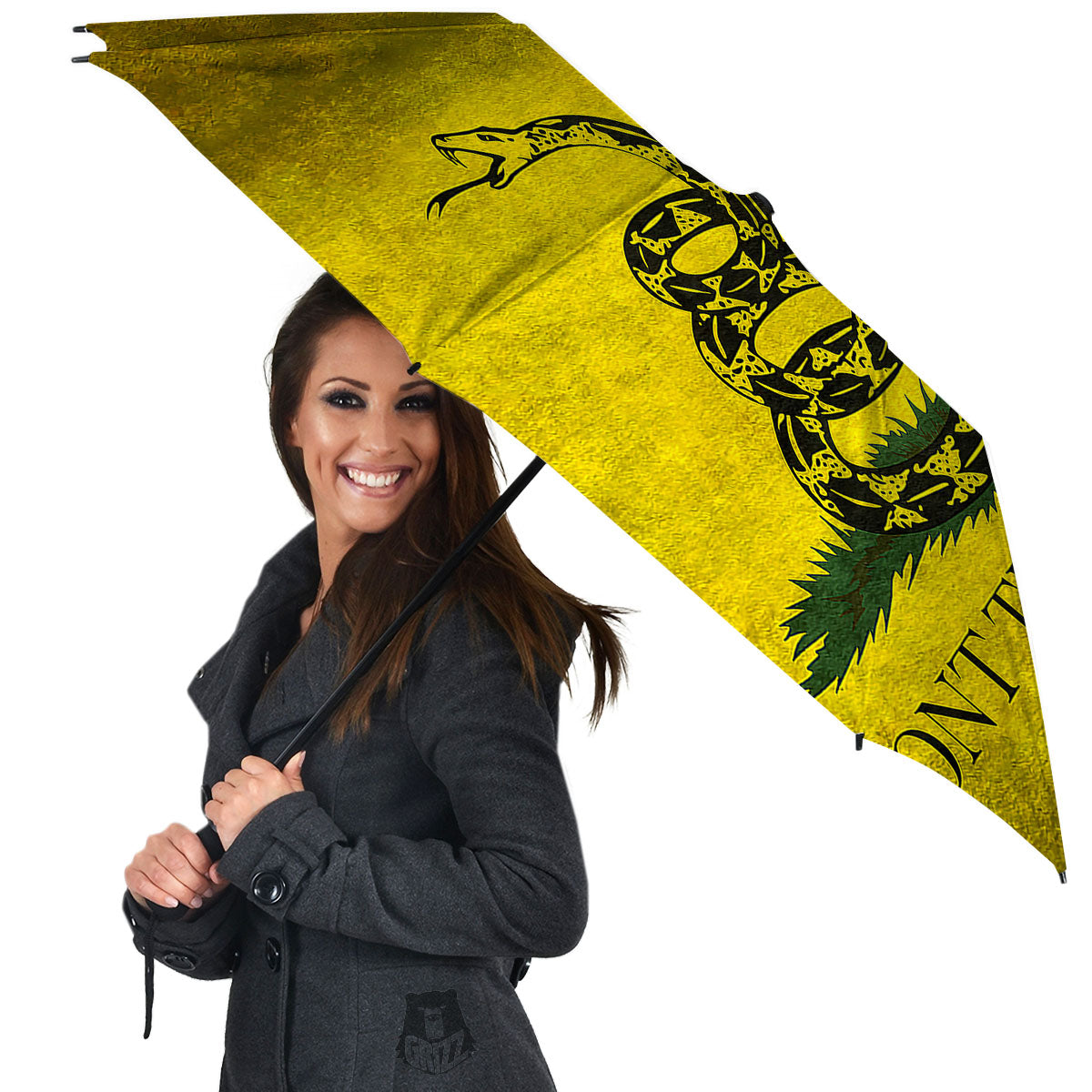 Gadsden Flag Grunge Print Umbrella-grizzshop