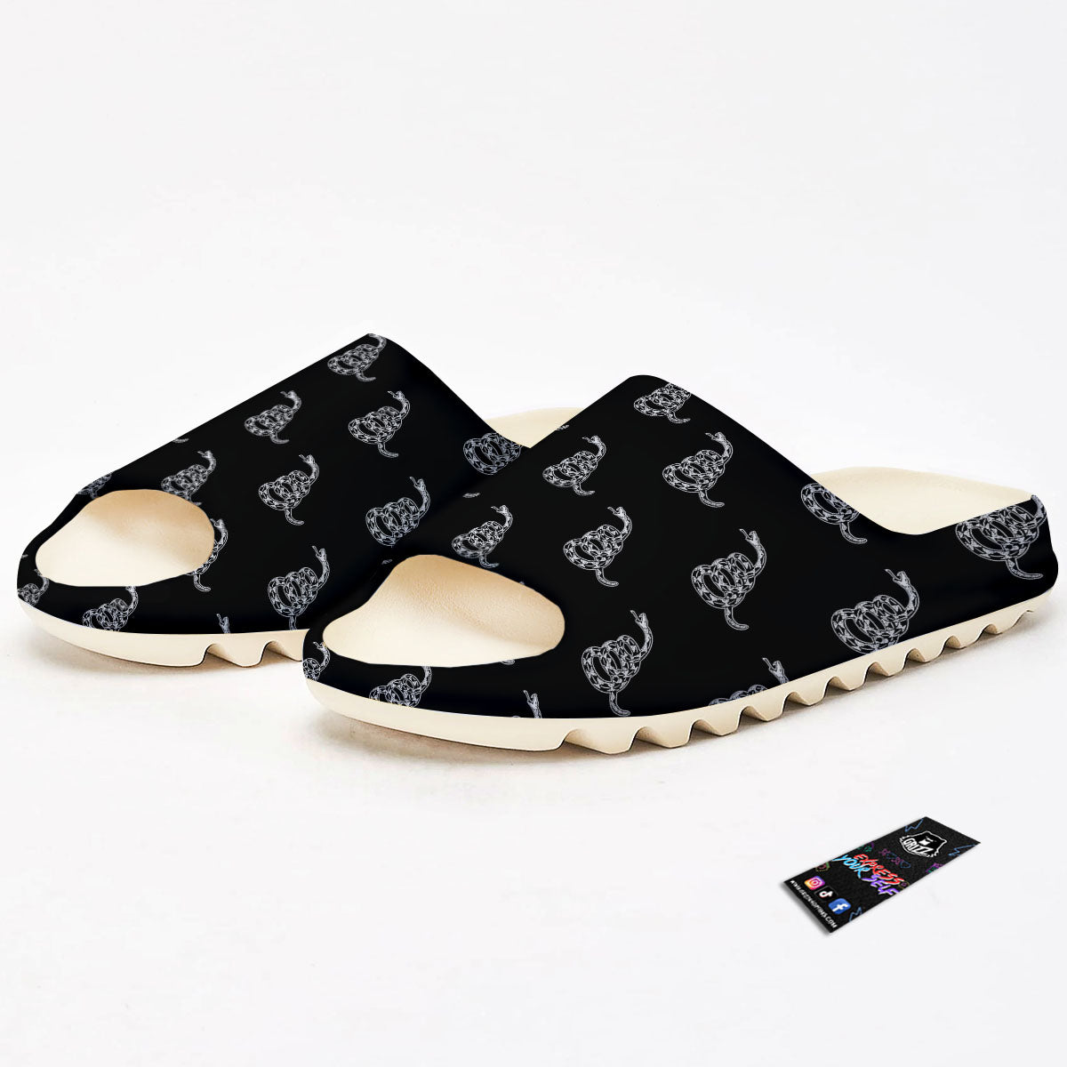 Gadsden Flag Symbol Print Pattern Sandals-grizzshop