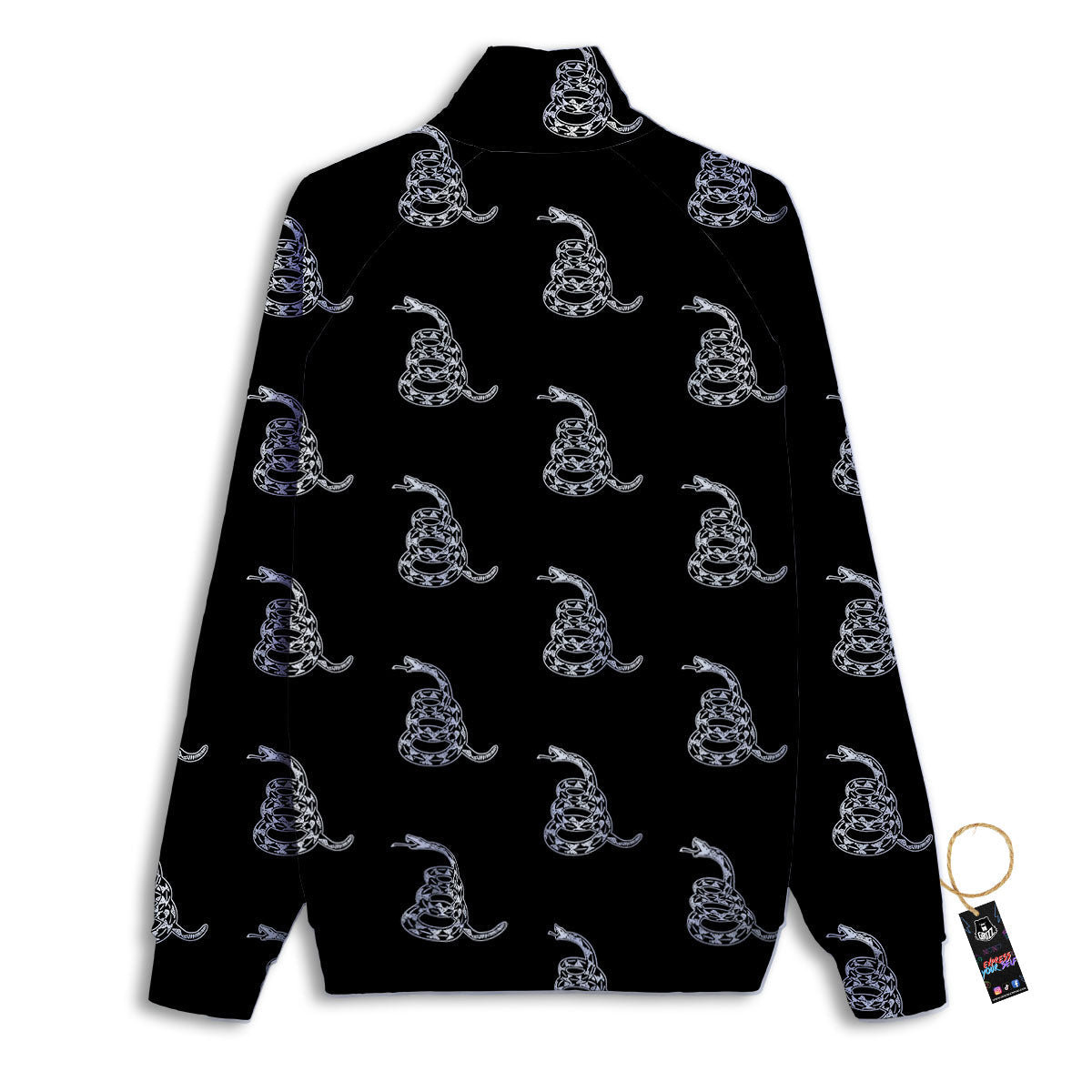Gadsden Flag Symbol Print Pattern Track Jacket-grizzshop
