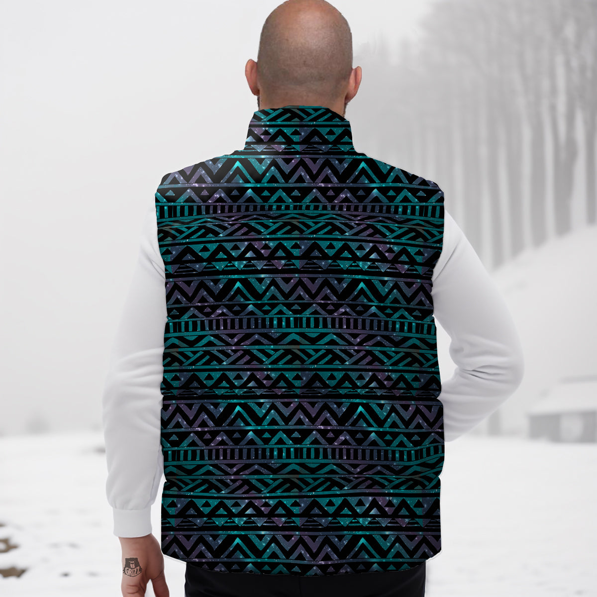 Galaxy Aztec Tribal Print Pattern Down Vest