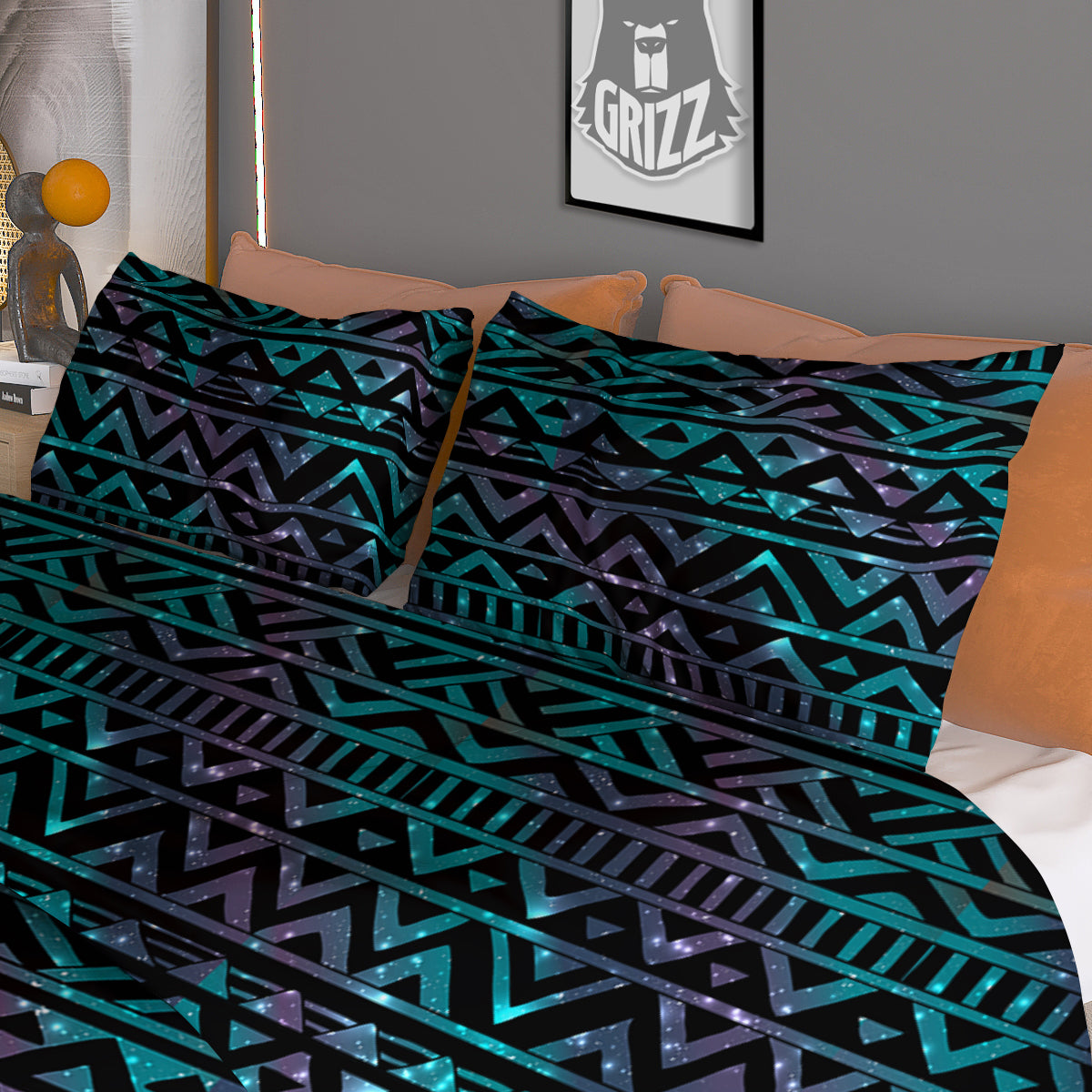 Galaxy Aztec Tribal Print Pattern Duvet Cover Bedding Set