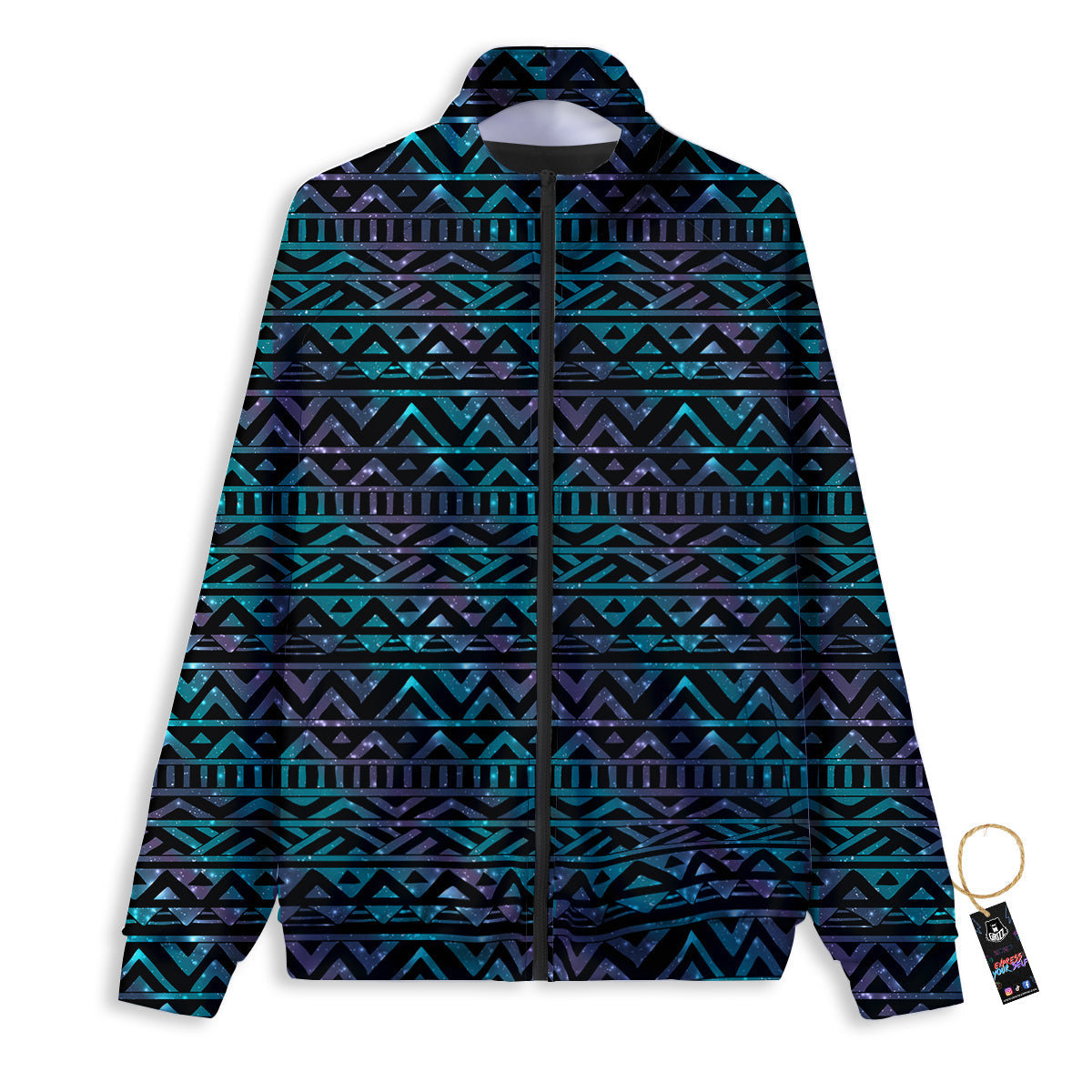 Galaxy Aztec Tribal Print Pattern Track Jacket-grizzshop