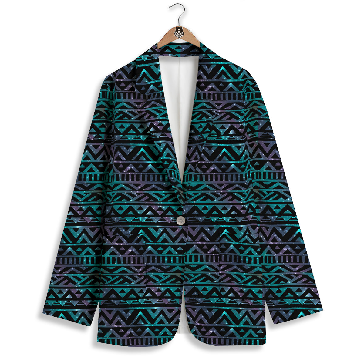 Galaxy Aztec Tribal Print Pattern Women's Blazer-grizzshop