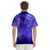 Galaxy Blue Space Men's Golf Shirts-grizzshop